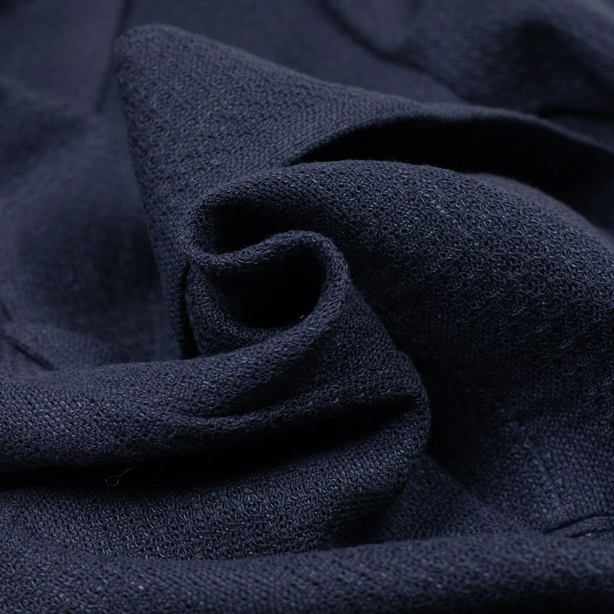 Aaredeo double-breasted jacket in navy self-striped hopsack linen mix