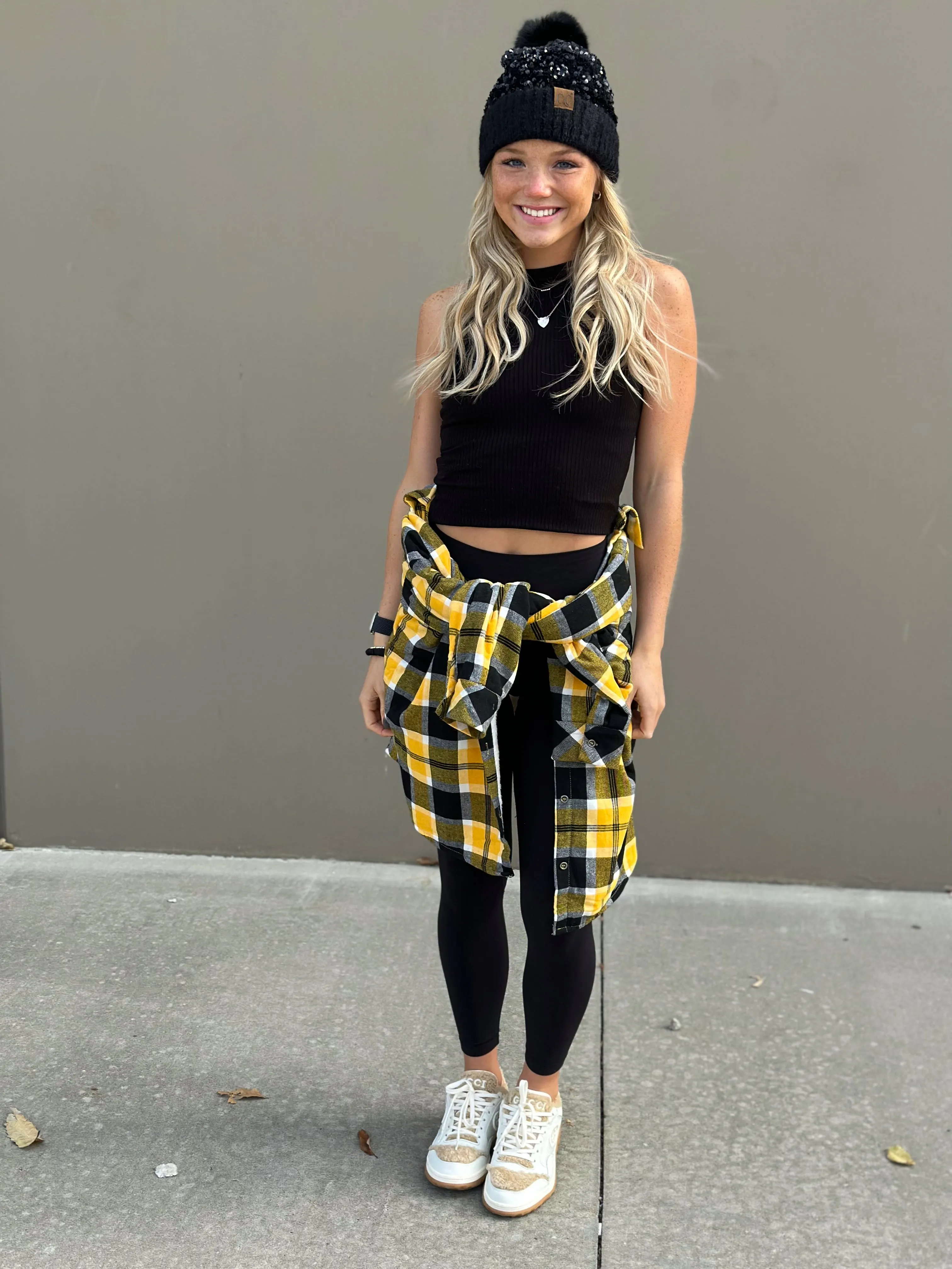 Black and Yellow Shacket-Final Sale