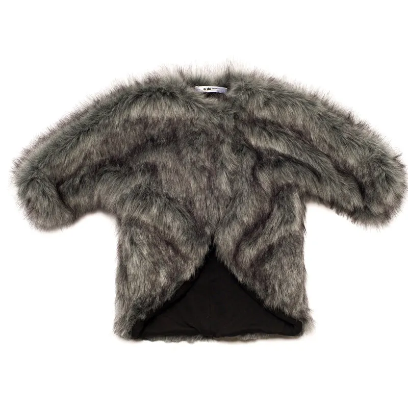 Grey Faux Fur Coat