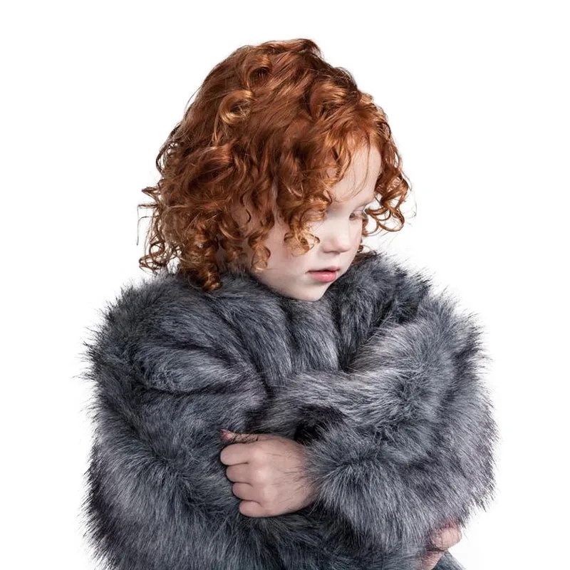 Grey Faux Fur Coat
