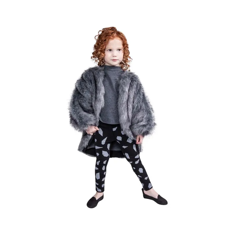 Grey Faux Fur Coat