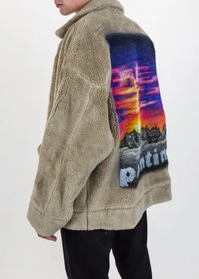 Hand Painted Fur Jacket