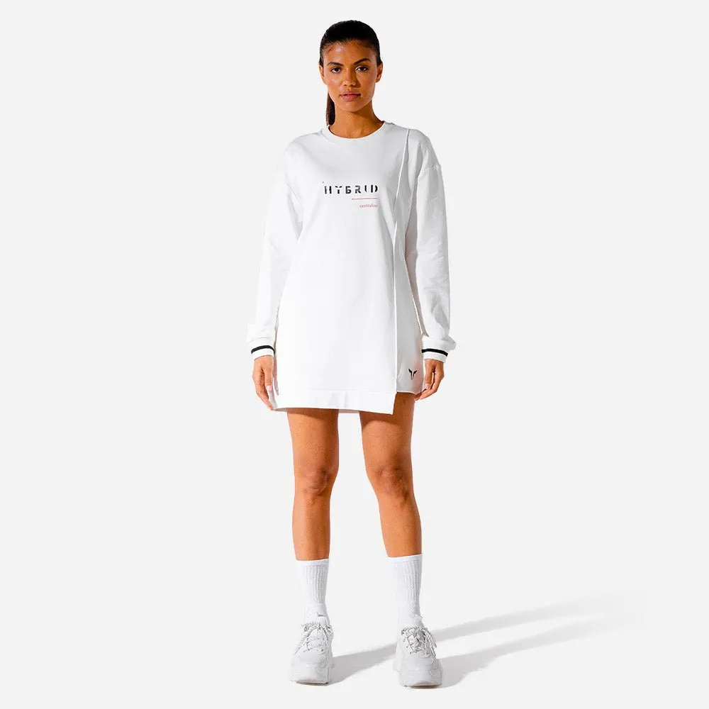 Hybrid Jumper Dress - White