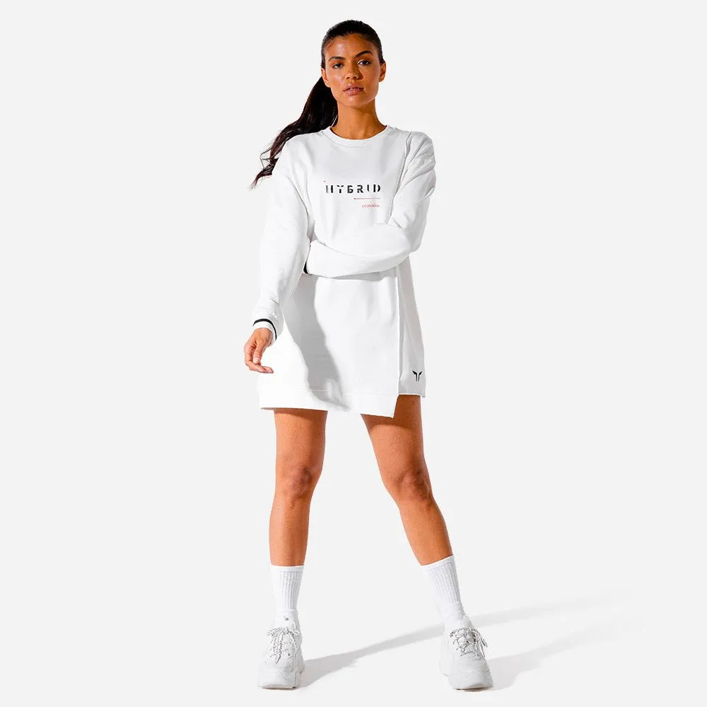 Hybrid Jumper Dress - White