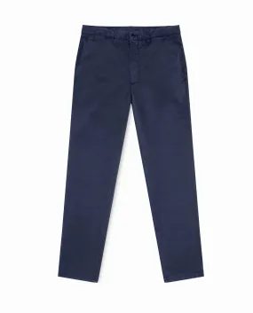 Olimpias Cotton Navy Garment Dyed Stretch Broken Twill